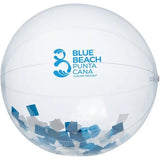 16 Inch Clear Multi Confetti Filled Beach Ball - Yorkn Inc✅