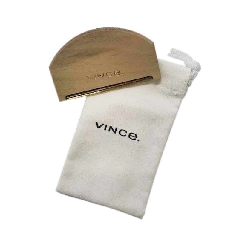 Wooden Lint Remover With Pouch