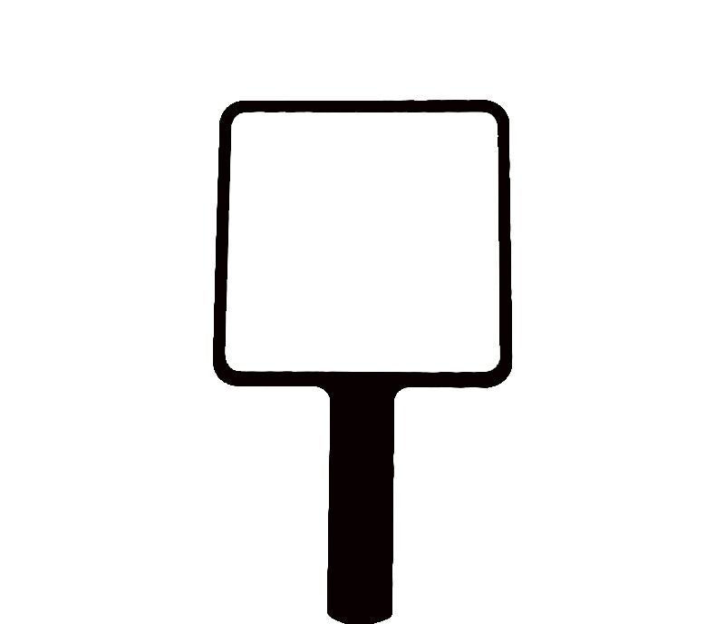 Miroir à main à pagaie 