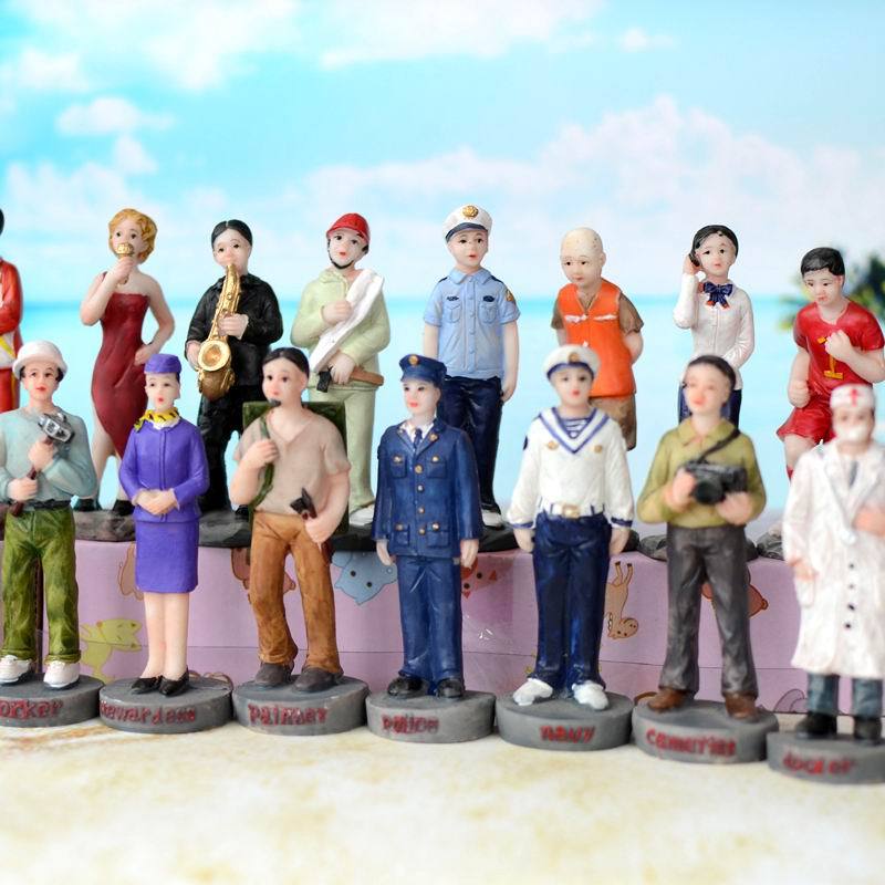 Personnages en tenue professionnelle 