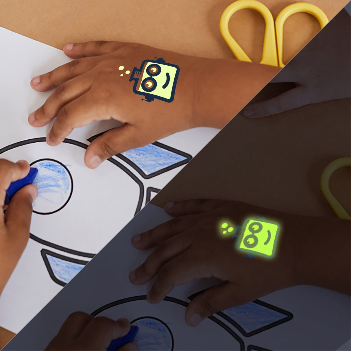 2" X 2"glow Tattoo Sticker - Yorkn Inc✅