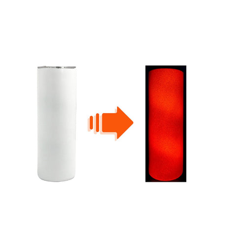 20oz Glow - in - the - dark Stainless Steel Straight Tumbler - Yorkn Inc✅