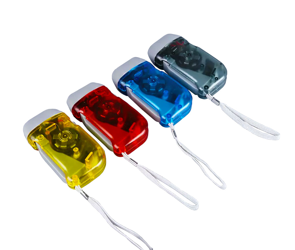 Lampe torche dynamo à LED pressée à la main 