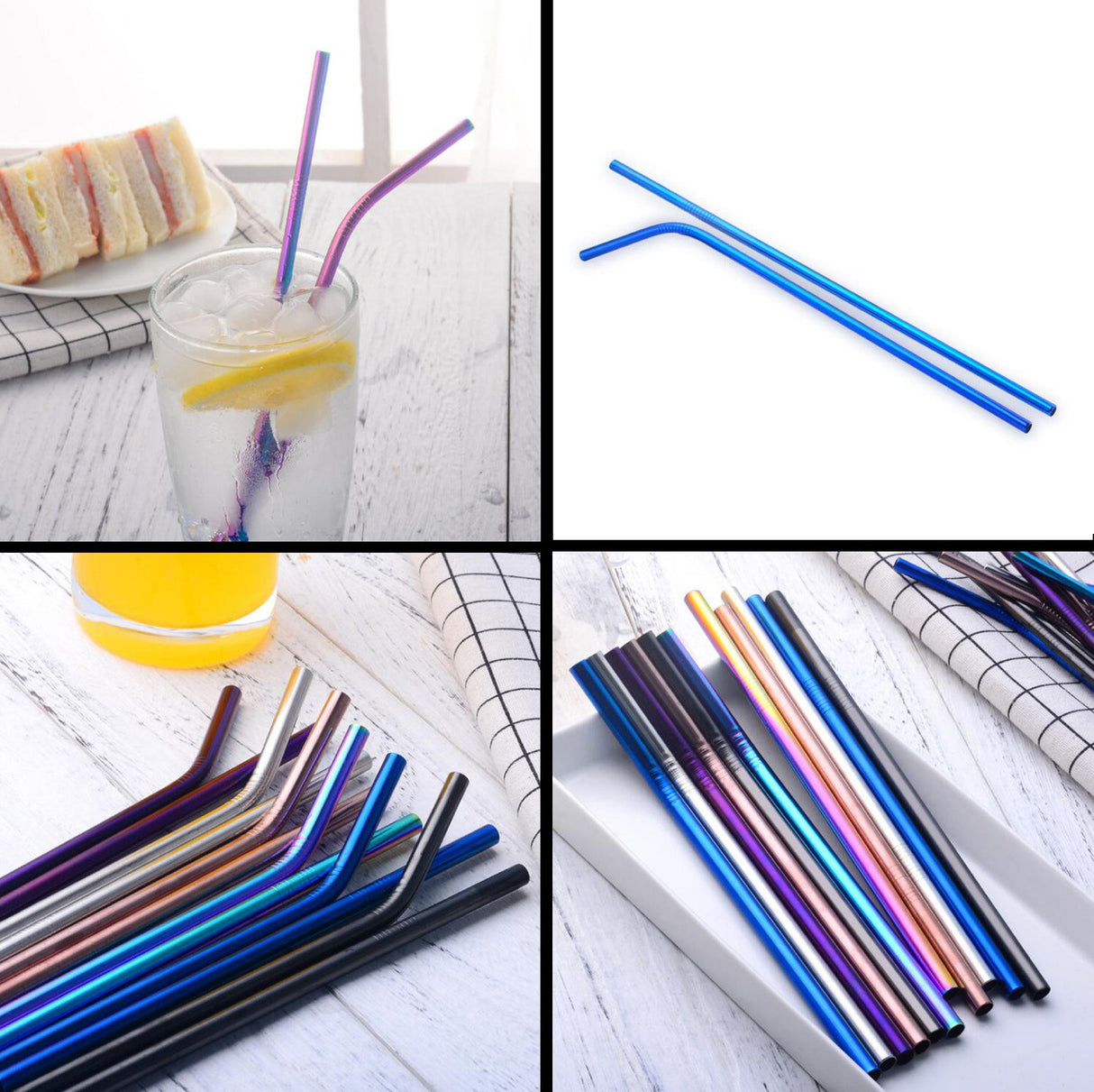 Pailles en métal pour boissons froides 