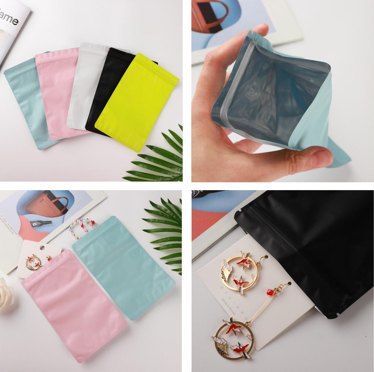 Sacs de rangement en papier d'aluminium 