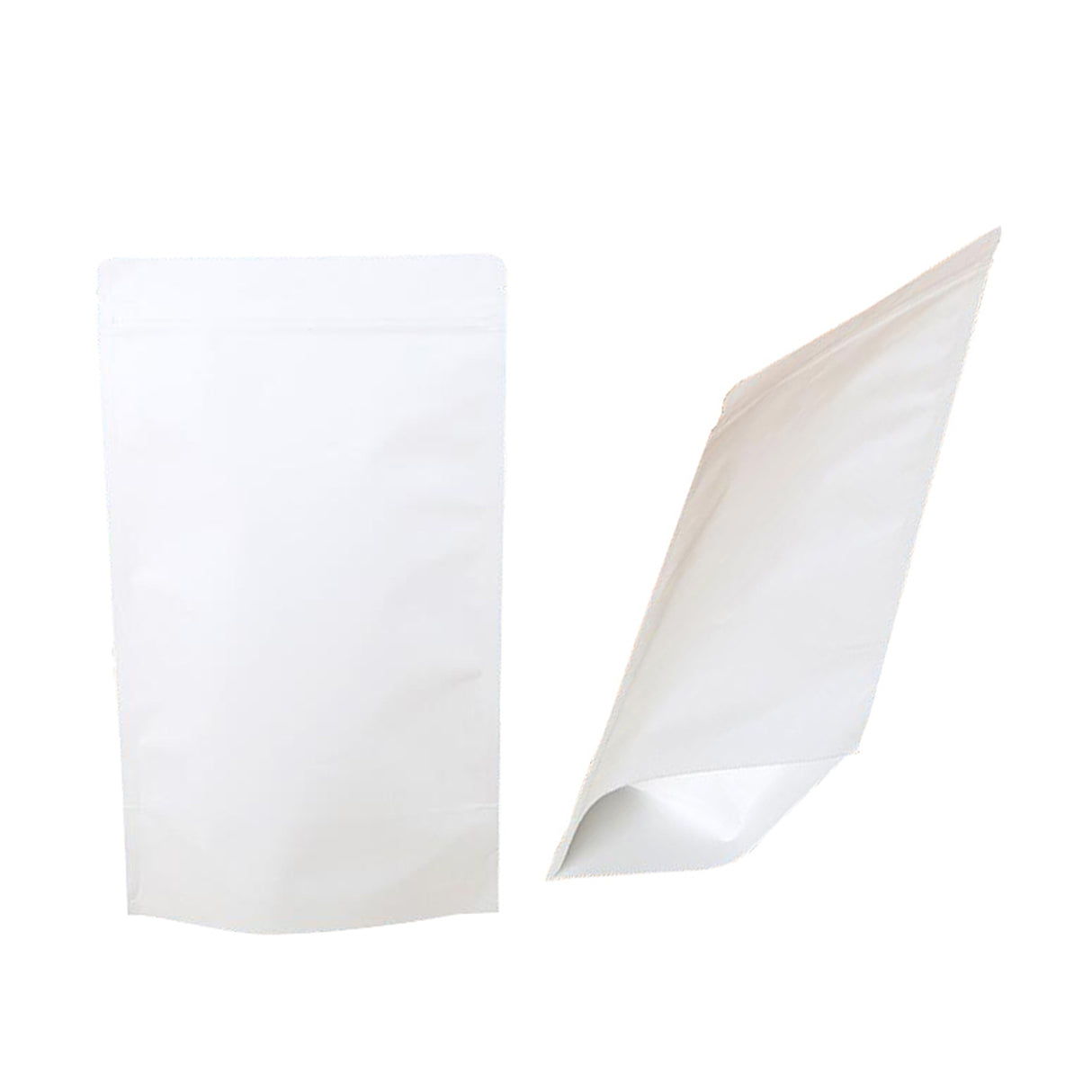 Sacs à pochettes debout en papier kraft blanc 