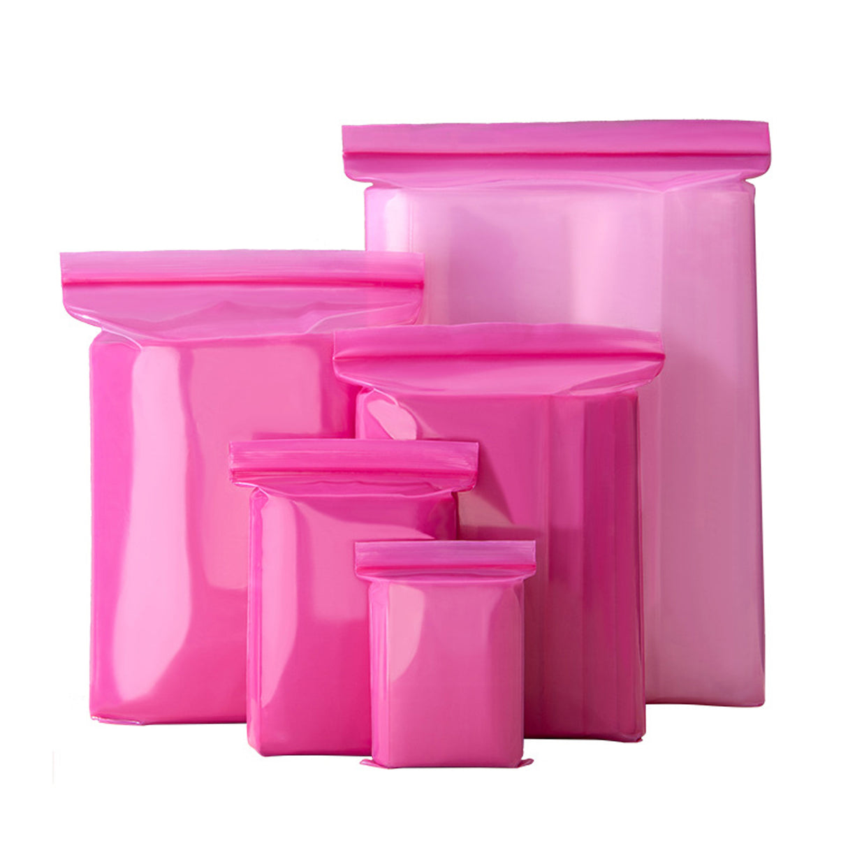 Sacs à fermeture éclair roses 