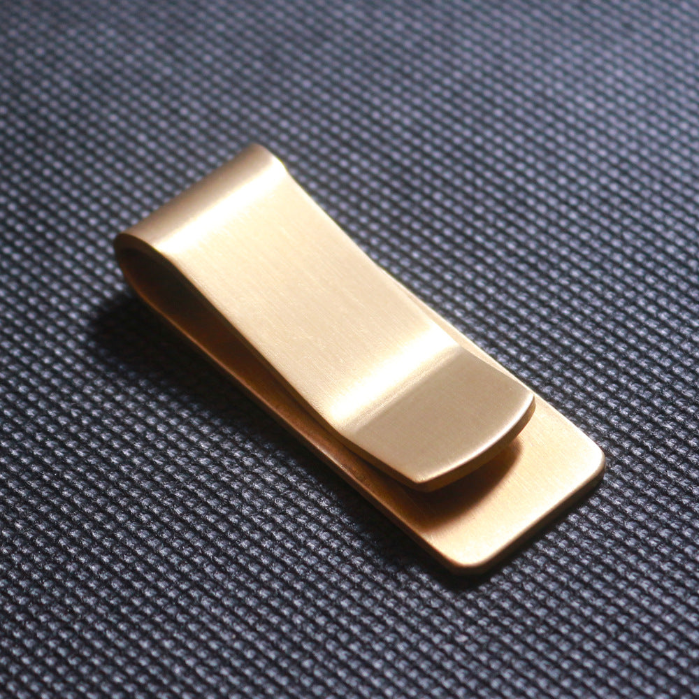 Brass Money Clip Wallet Credit Card Cash Holder Clip