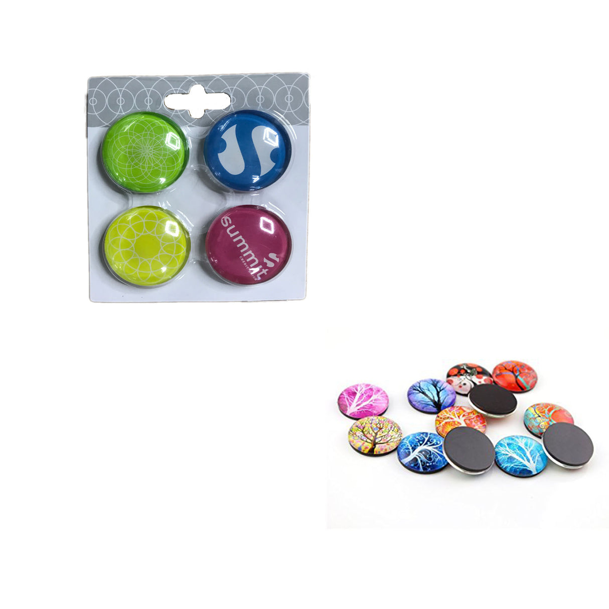 Ensemble d'aimants pour réfrigérateur en verre 