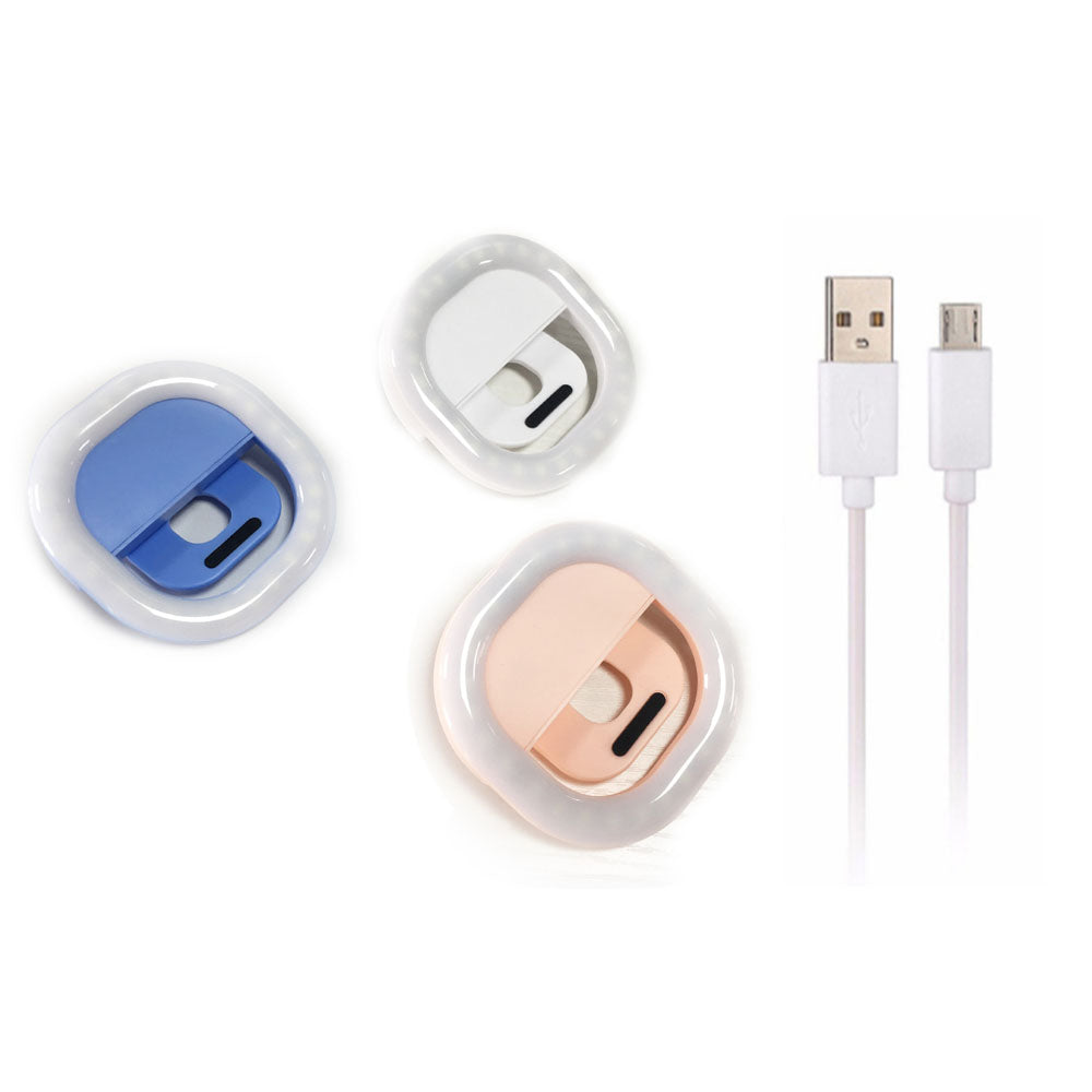 Lampe selfie carrée rechargeable pour téléphone 