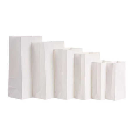 24x8x30cm White Kraft Paper Bag - Yorkn Inc✅