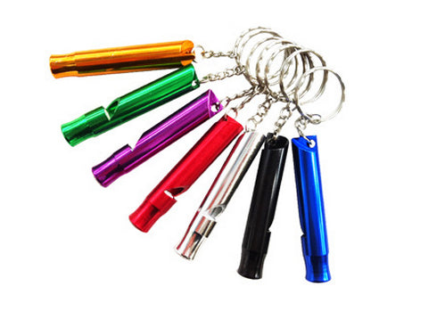 Sifflet en aluminium avec porte-clés 