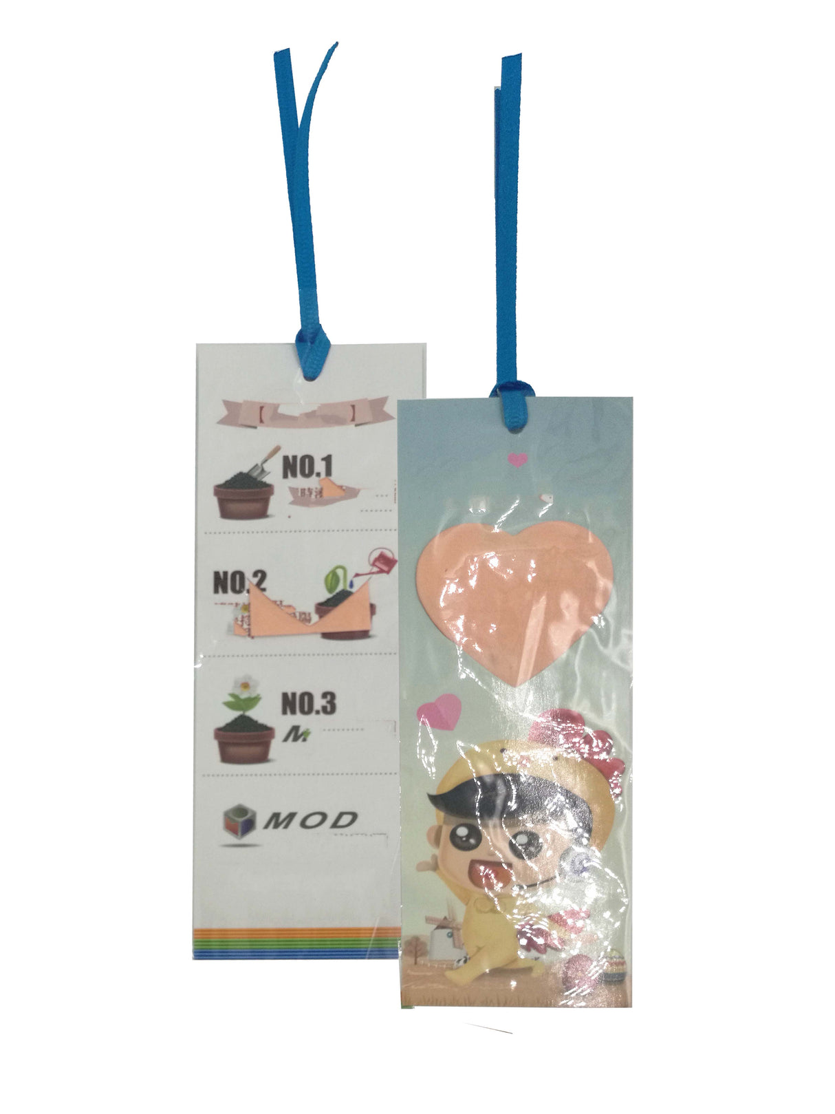 Marque-page en papier ensemencé 