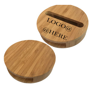 Round Bamboo Speaker Amplifier