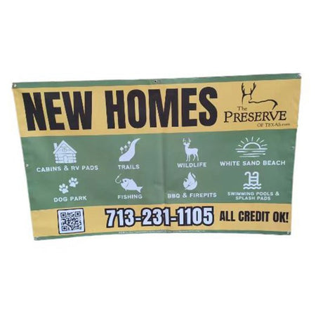 28 X 84 Inch Vinyl Banner With Metal Grommets - For Outdoor Exhibitions - Yorkn Inc✅
