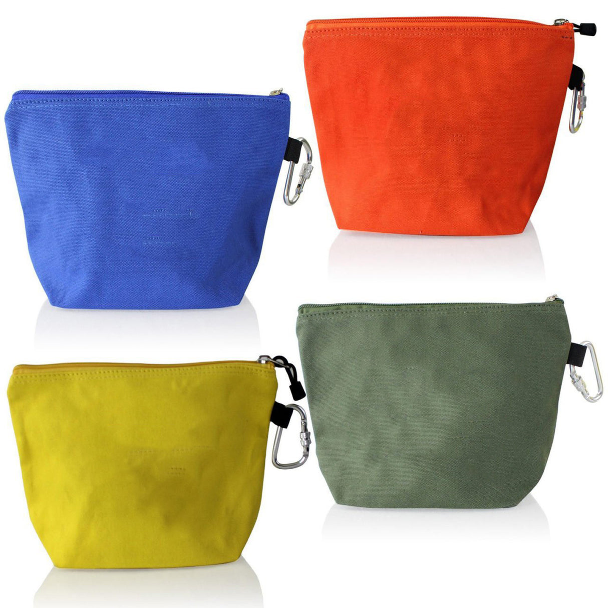 Pochette zippée avec mousqueton 