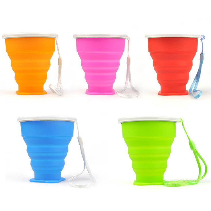 Tasse de voyage pliable en silicone 