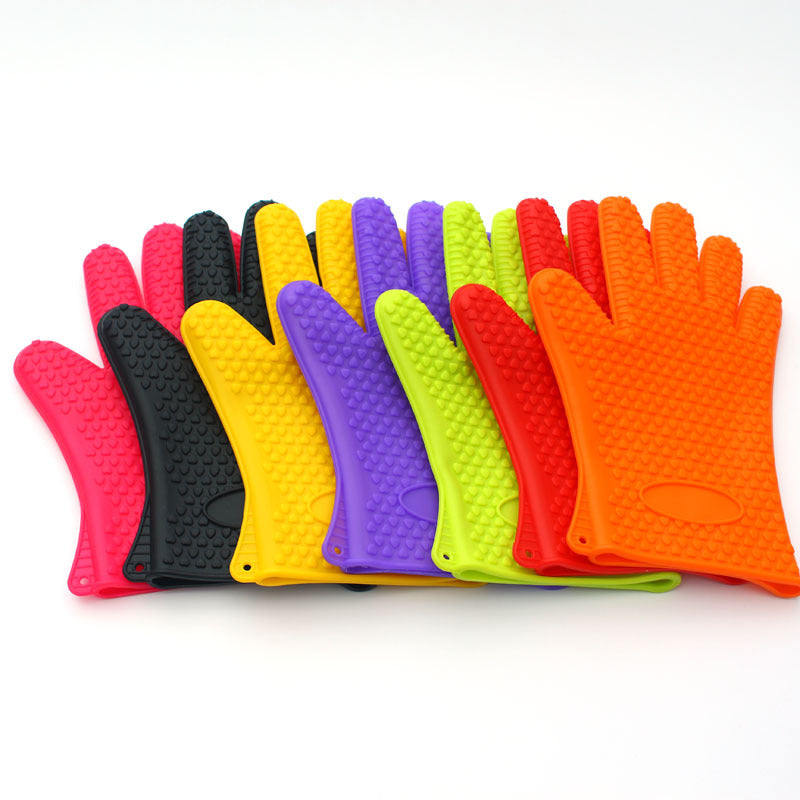 Gants en silicone pour barbecue et four à micro-ondes 
