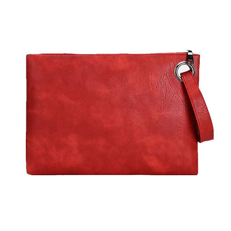 Pochette portefeuille rétro à fermeture éclair pour femme 