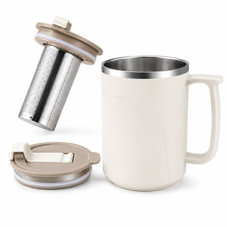 304 Stainless Steel Insulated Mug With Removable Tea Infuser - Yorkn Inc✅
