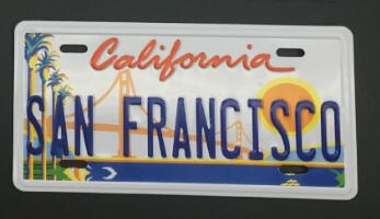 Plaque d'immatriculation en métal 