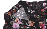 Hauts kimono en mousseline de soie à imprimé floral d'été 