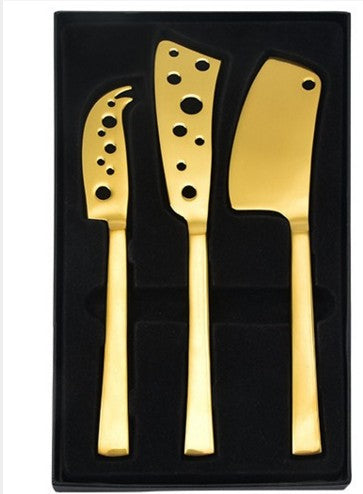 Ensemble de couteaux plaqués or 
