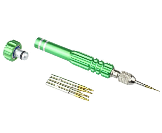 Kit de réparation de tournevis magnétique 5 en 1 avec étui transparent 