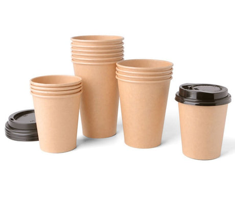 12 Oz. Kraft Paper With Lid