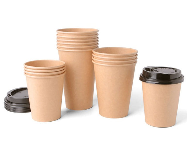 12 Oz. Kraft Paper With Lid
