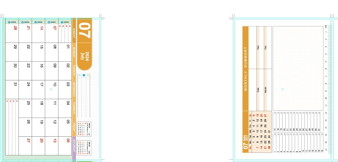 Calendrier de bureau sous forme de tente 