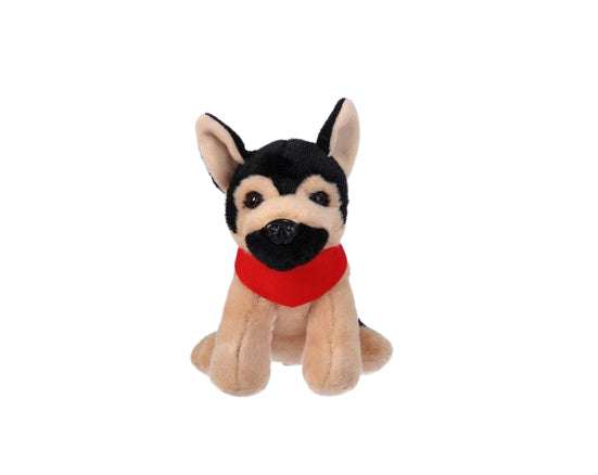 Berger allemand en peluche douce avec bandana 