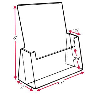 Porte-brochures en acrylique transparent 