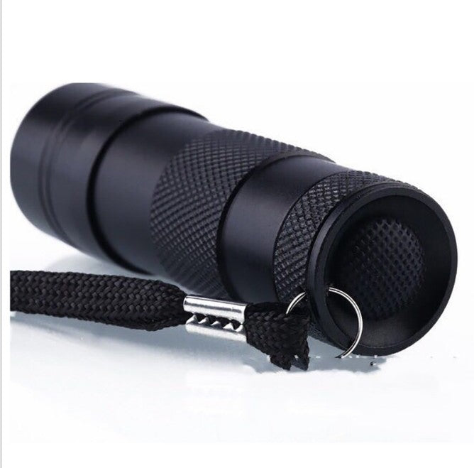 Mini lampe de poche à détection UV violette à 9 LED 