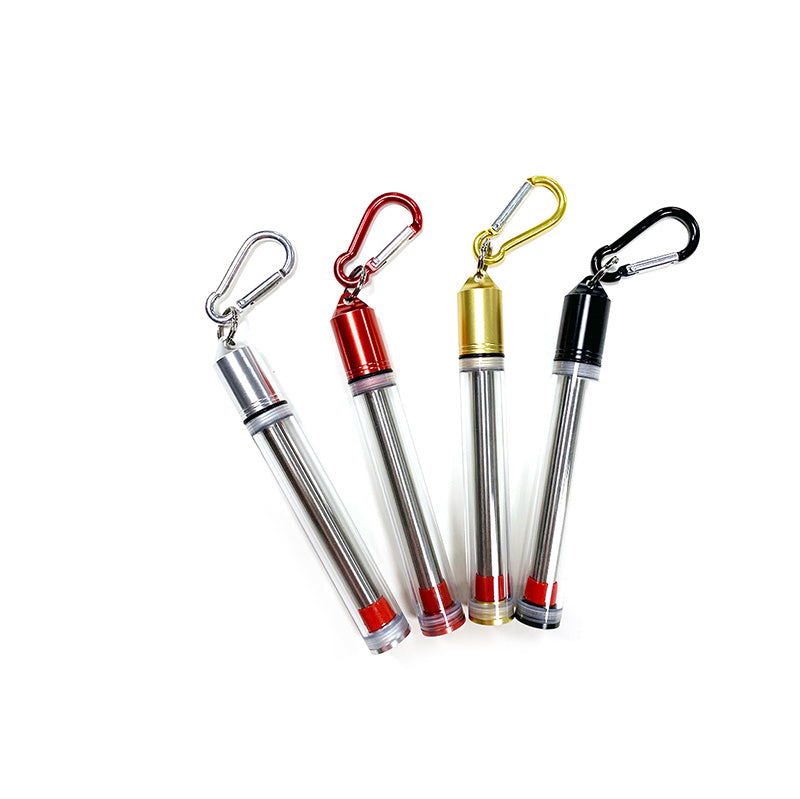 Paille télescopique avec brosse de nettoyage 