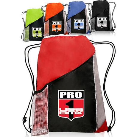 Drawstring Backpack With Zipper