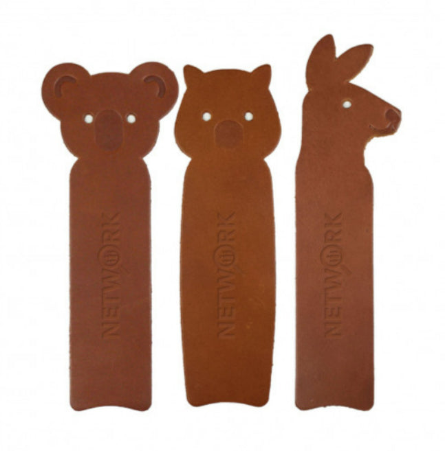 Marque-page animal en cuir 