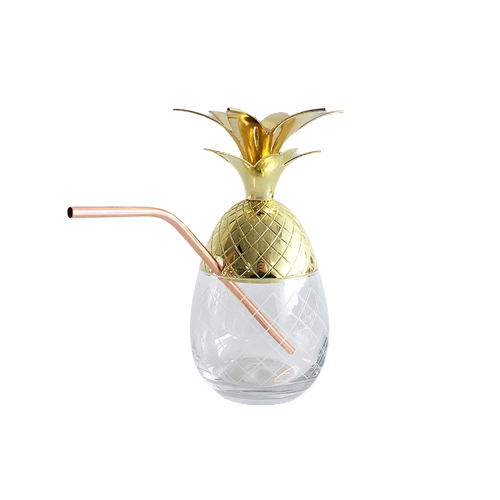 Coupe à cocktail en acier inoxydable en forme d'ananas 
