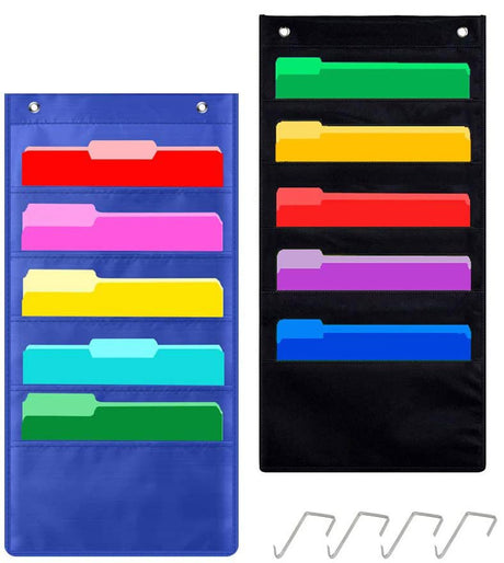 5 Pocket Hanging Wall Door File Organizer - Yorkn Inc✅