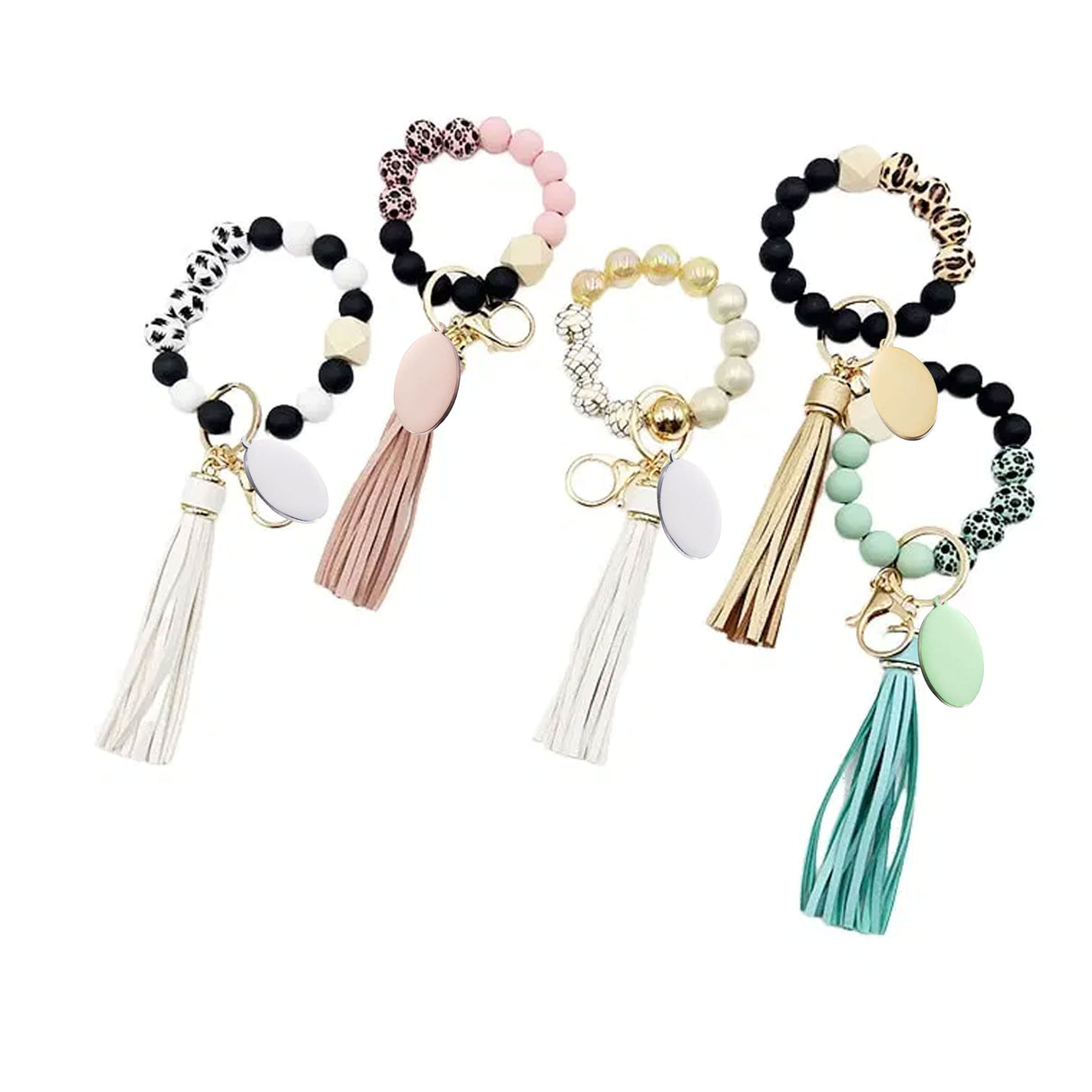 Keychain Bracelet Wristlet With Tag