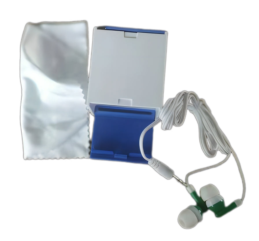 Écouteurs avec étui et nettoyant 