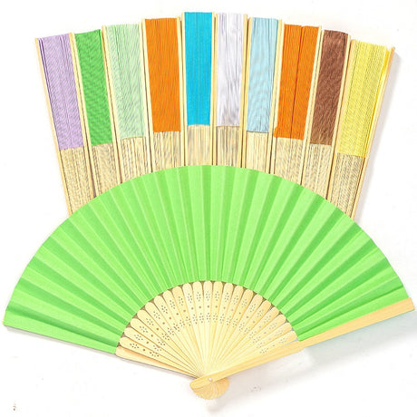 Bamboo With Both Sides Paper Fan