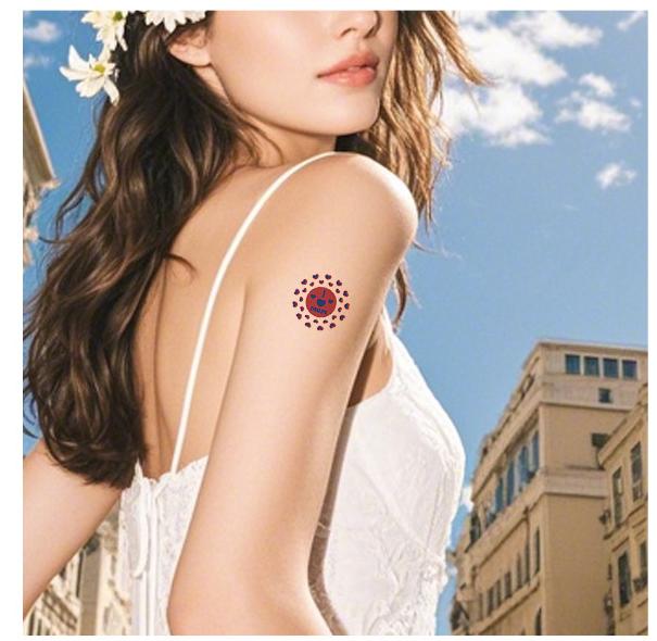 Autocollants UV pour crème solaire, rappel de réapplication 