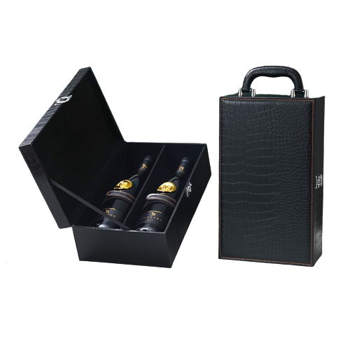 Coffret cadeau double emballage vin rouge 