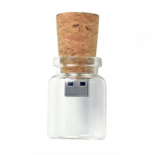 Bouteille en verre USB 