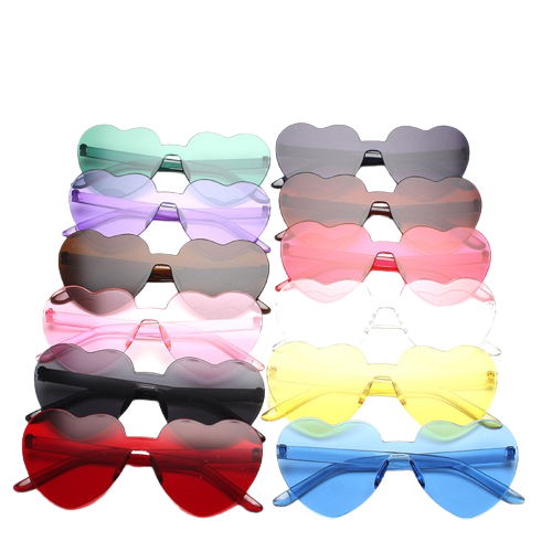 Lunettes en forme d'amour 