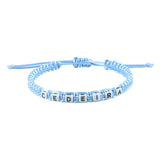 Bracelet tissé avec lettres 