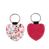 Porte-clés rétroéclairé en cuir synthétique 