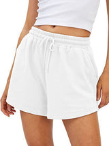 Short de survêtement taille haute pour femme 