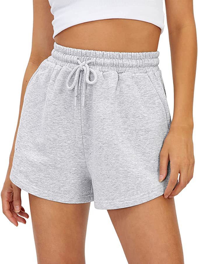 Short de survêtement taille haute pour femme 
